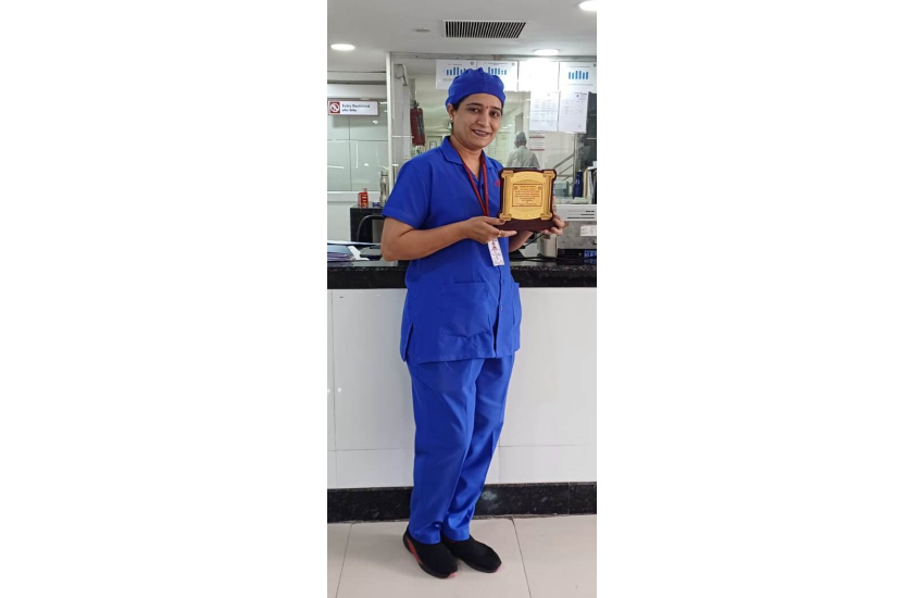 Bankers Heart Incharge Nurse Was Felicitated With Award of Honour, as CORONA WARRIOR